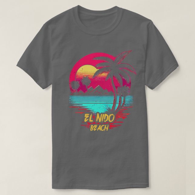 T-shirt Plage Retrowave El Nido (Design devant)