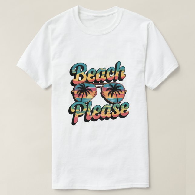 T-shirt Plage S'il vous plaît  (Design devant)