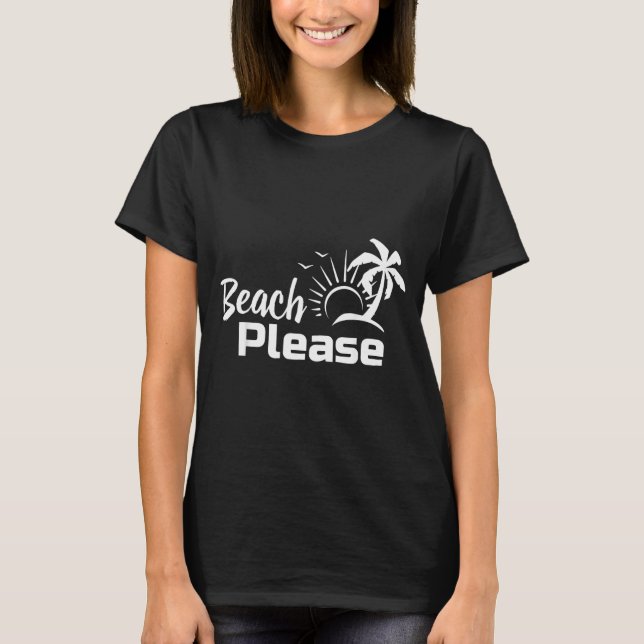 T-shirt Plage s'il vous plaît (Devant)