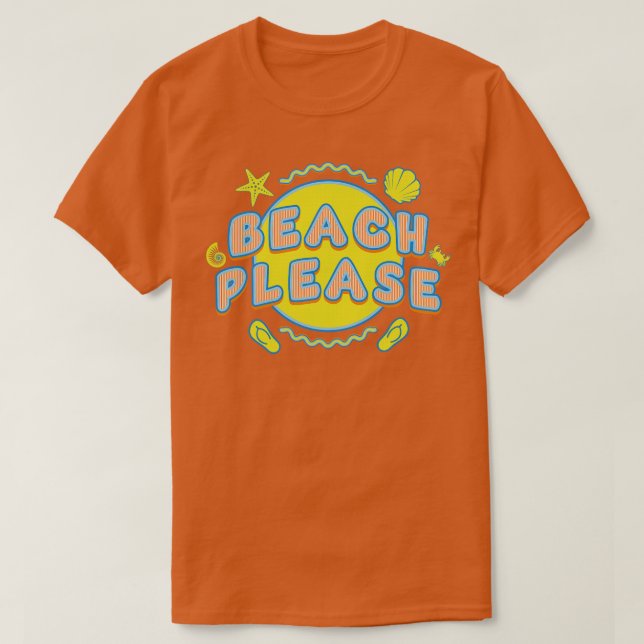 T-shirt Plage S'Il Vous Plaît Vacances Été (Design devant)