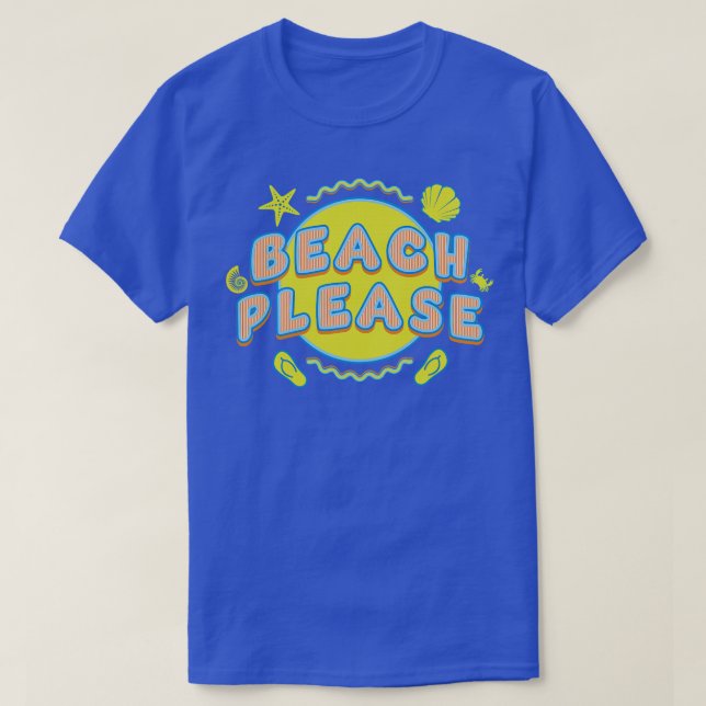 T-shirt Plage S'Il Vous Plaît Vacances Été (Design devant)
