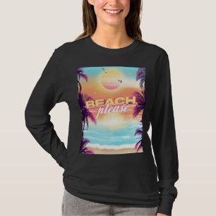 T-shirt Plage S'Il Vous Plaît Vacances Été Palmiers couche