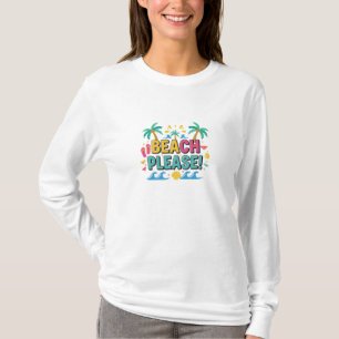 T-shirt Plage S'il Vous Plaît Vibes d'Été