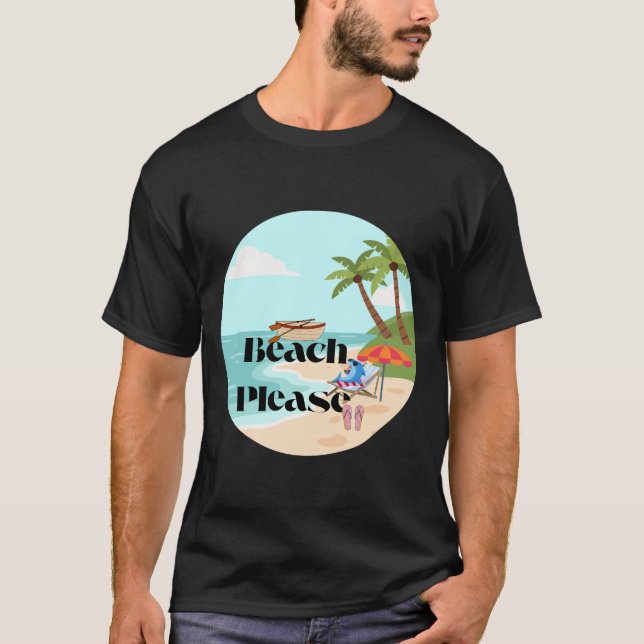 T-shirt Plage S'il Vous Plaît – Vibes d'Été (Devant)
