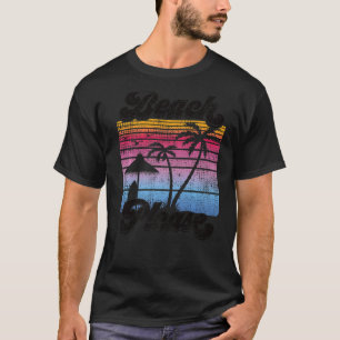 T-shirt Plage S'Il Vous Plaît Vintage Rétro Bonjour Vacanc