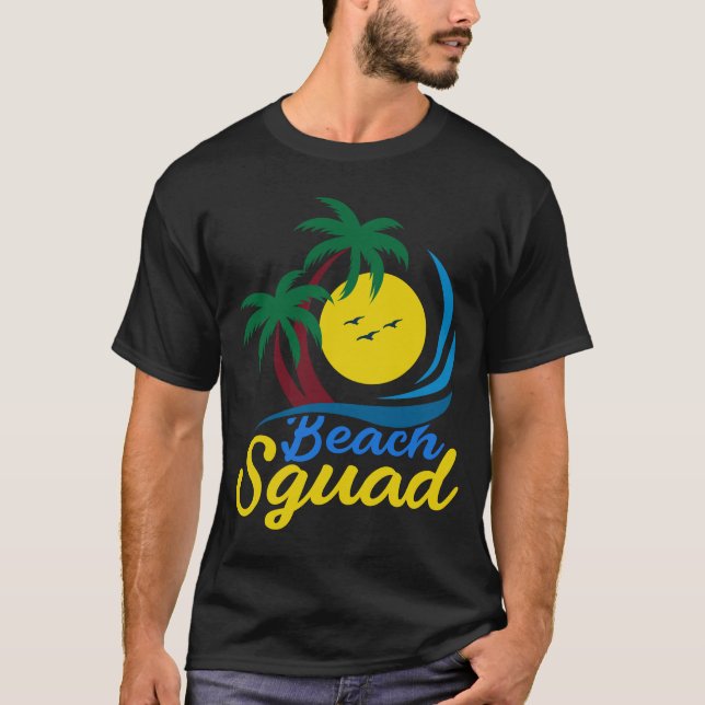 T-shirt Plage Squad Amusement Design (Devant)