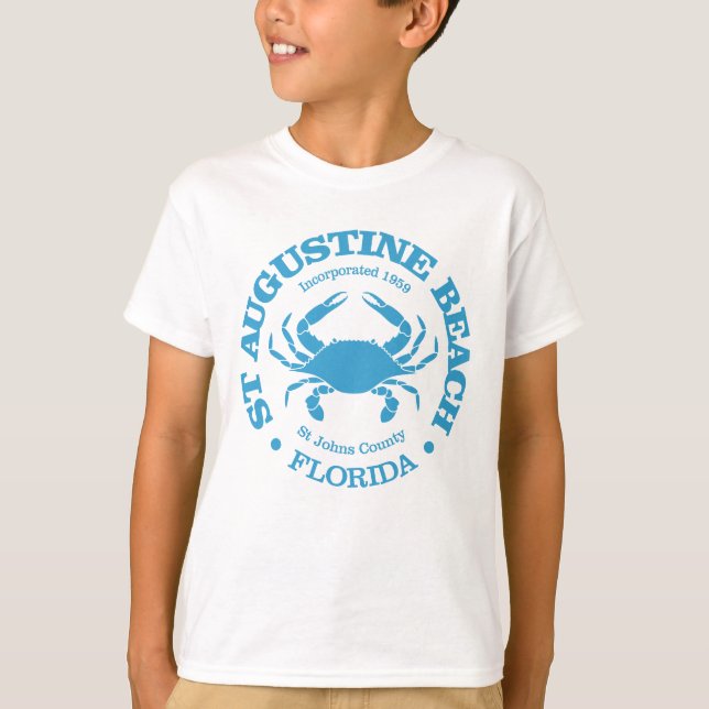 T-shirt Plage St Augustine (crabe) (Devant)