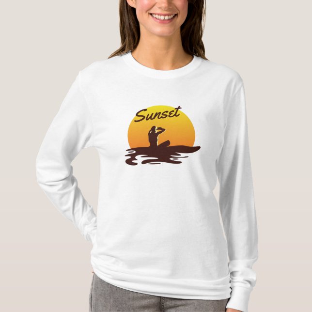 T-shirt Plage Sunset (Devant)