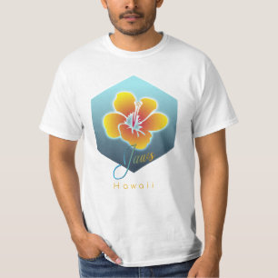 T-shirt Plage surfante d'Hawaï de mâchoires