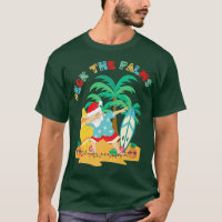 Plage tropicale de Père Noël Xmas Dabbing 