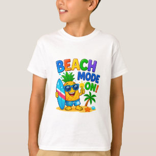 T-shirt 🏄 Plage Tropicale Dessin Animé Pour Enfants En Ét