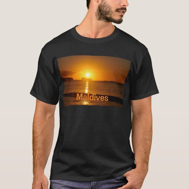 T-shirt Plage tropicale en Maldives (Devant)