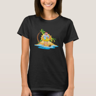T-shirt Plage tropicale été coucher de soleil drôle Santa 