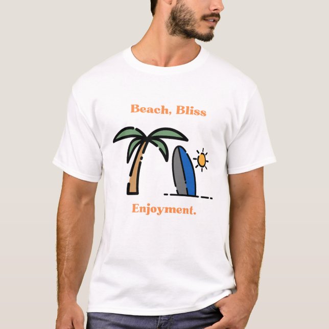 T-shirt Plage Vacances Voyage T Design Chemise (Devant)