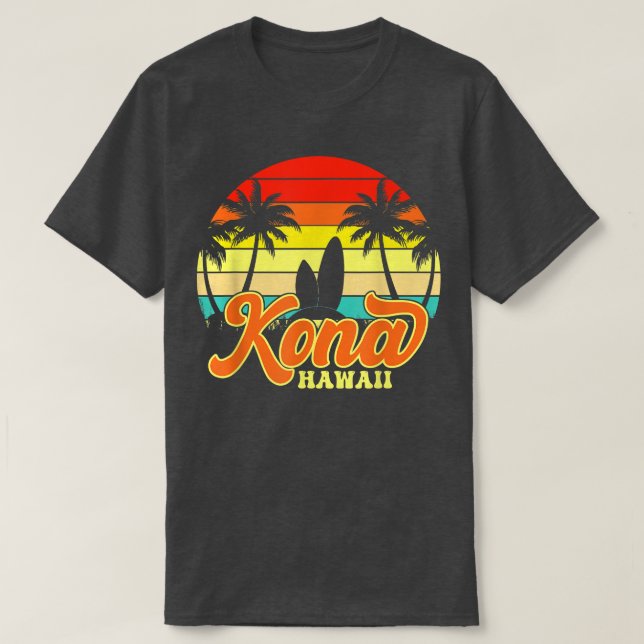 T-shirt Plage vintage Kona Hawaï Surf Hawaïen Surfing 70 (Design devant)