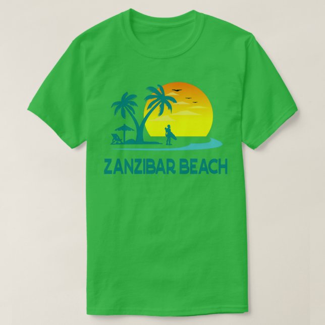 T-shirt Plage zanzibar (Design devant)