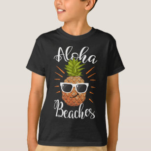 T-shirt Plages Aloha Hawaï Lunettes de soleil à l'ananas