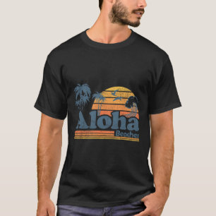 T-shirt Plages Aloha Hawaï Plage Vintage Surf Rétro H