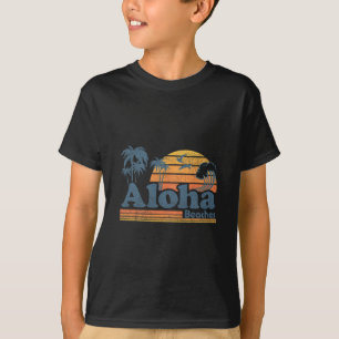 T-shirt Plages Aloha Hawaï Vintage Plage Surf Rétro H