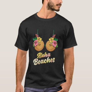 T-shirt Plages Aloha  Soutien-gorge été coco et fleurs pou