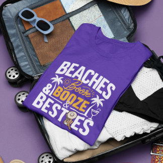 T-shirt Plages Booze et Besties Chemise, Bachelorette Part