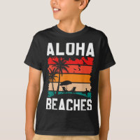 Plages d'Aloha Retro Beach Vacances Été Citation W