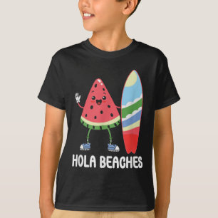 T-shirt Plages de Hola Cute Kawaii Watermelon Plage Surfbo