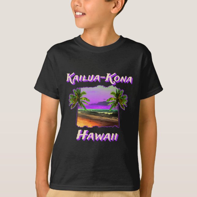 T-shirt Plages De Kailua-kona Hawaii 1 (Devant)