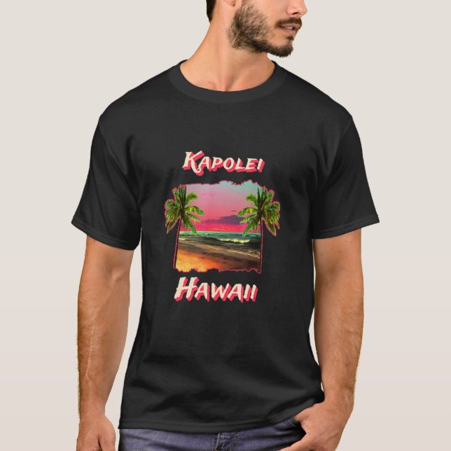 T-shirt Plages De Kapolei Hawaii (Devant)