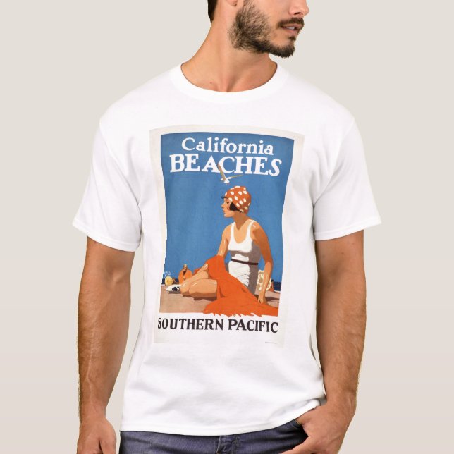 T-shirt Plages de la Californie (Devant)