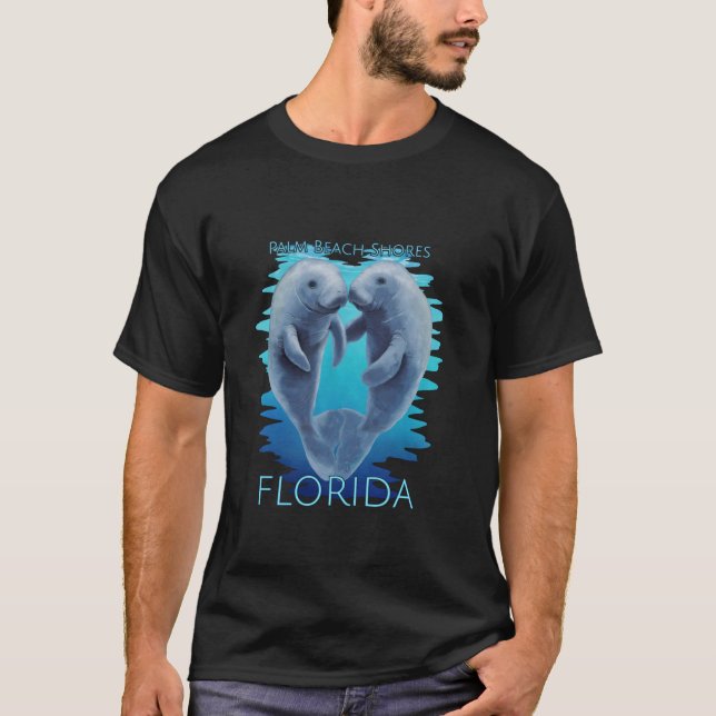 T-shirt Plages de Palm Beach Shores Floride Vacances Migno (Devant)