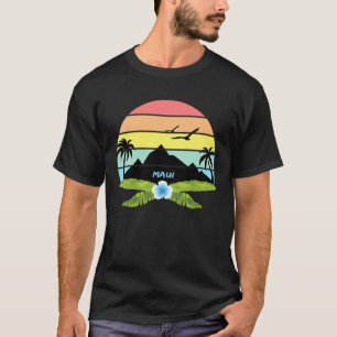 T-shirt Plages de vacances Fleurs d'île Palmiers Maui Hawa