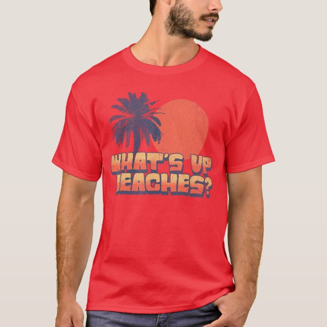 T-shirt Plages de Whats Amusants Retro Coucher de soleil P (Devant)