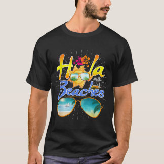 T-shirt Plages Funy Hola Hommes Femmes Enfants Hawaiian Ét