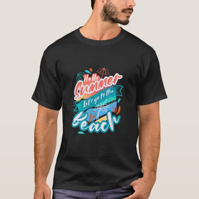 T-shirt Plages Retro Beach Vacances Été Citation 1 (Devant)