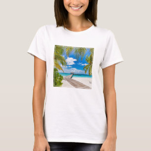 T-shirt Plages tropicales   Jetty en bois des Maldives