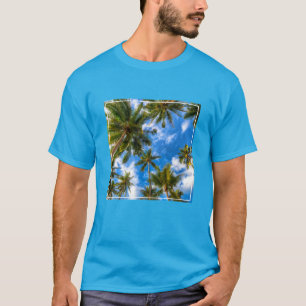 T-shirt Plages tropicales Palmiers sur le ciel bleu
