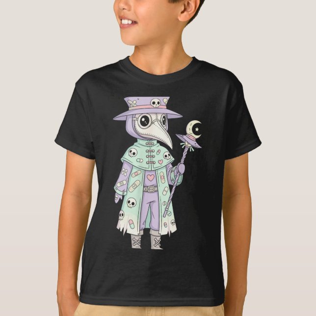 T-shirt Plague Doctor Gothic Pastel Cute Moth Face Mask Oc (Devant)