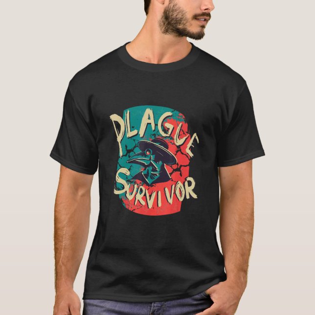 T-shirt Plague Survivante Plague Médecin Médiéval Déplaisa (Devant)