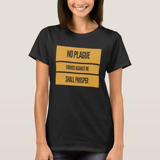 T-SHIRT PLAGUE VIRUS FLU BIBLE SCRIPTURE CHRISTIAN CADEAU (Devant)