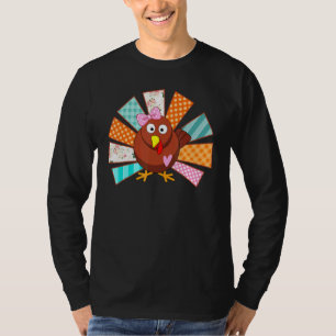 T-shirt Plaid Bébé Turquie fille Thanksgiv Jeu de jeunes e