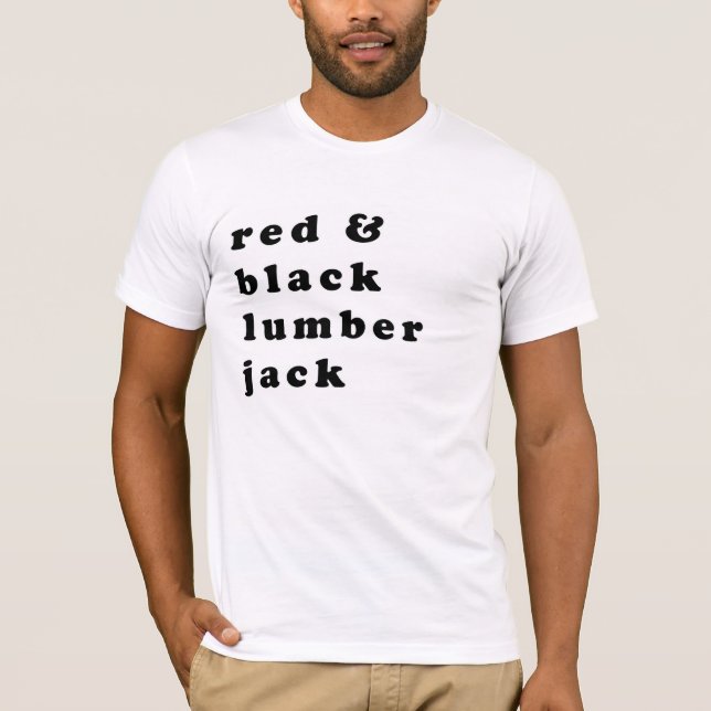 T-shirt plaid blanc de bûcheron (Devant)