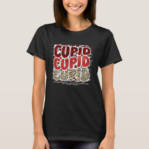 T-shirt Plaid coloré léopard Cupidon Vibes Saint-Valentin