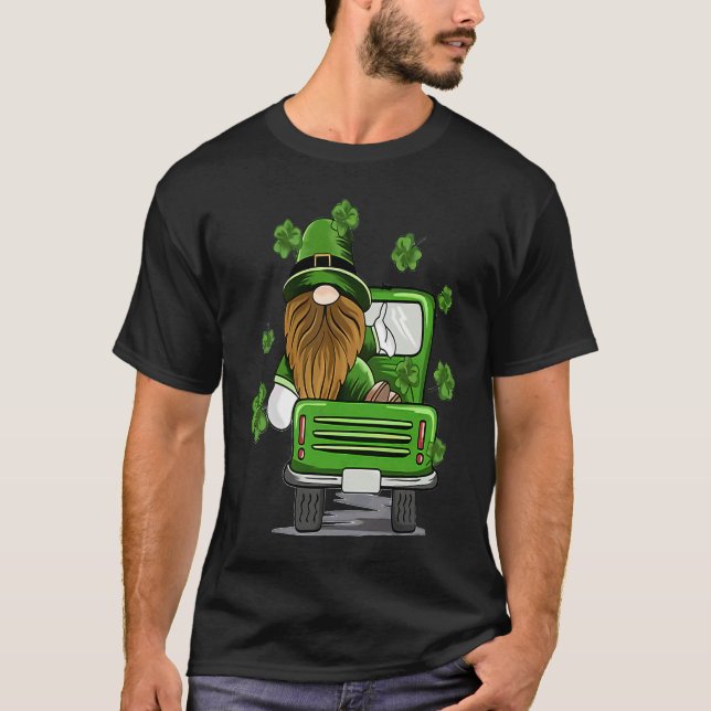T-shirt Plaid Leprechaun Monster Truck St Patrick's Day Lu (Devant)