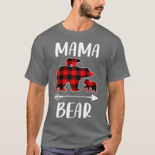 T-shirt Plaid Matching Family Outeliers, Funny Mama Bear T