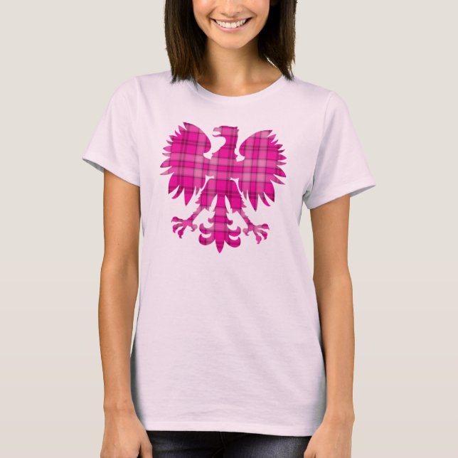 T-shirt Plaid rose polonais Eagle (Devant)