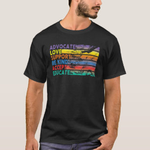 T-shirt Plaider Amour Soutien Accepter Soyez Gentil Sensib
