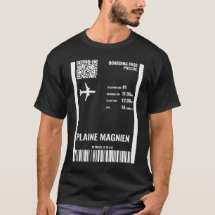 T-shirt Plaine Magnien Maurice Boarding Pass Airline Tic
