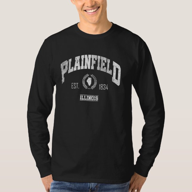 T-shirt Plainfield IL Illinois Vintage Throwback (Devant)