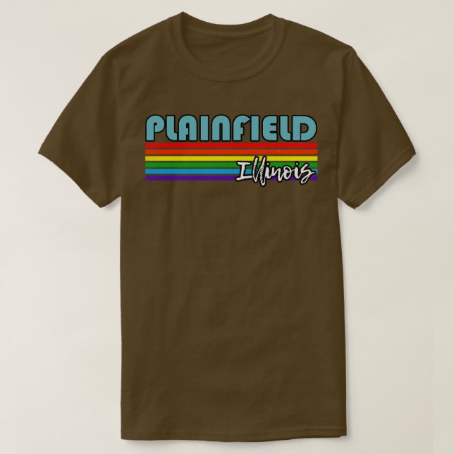 T-shirt Plainfield Illinois Pride Plainfield LGBT Cadeau L (Design devant)